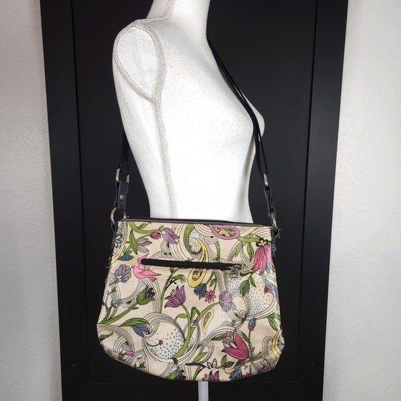 Sak Roots White Peace Dove Coated Canvas Purse - Picture 3 of 12